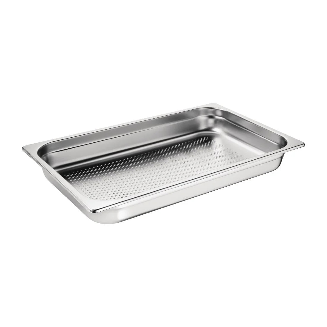 6 x Vogue Stainless Steel Perforated 1/1 Gastronorm Tray