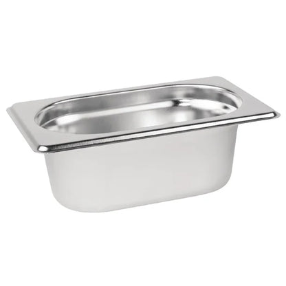 6x Vogue Stainless Steel 1/9 Gastronorm Tray
