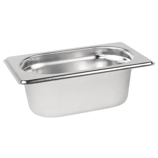 6x Vogue Stainless Steel 1/9 Gastronorm Tray
