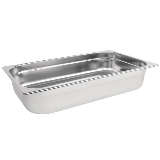 6 x Vogue Stainless Steel 1/4 Gastronorm Tray