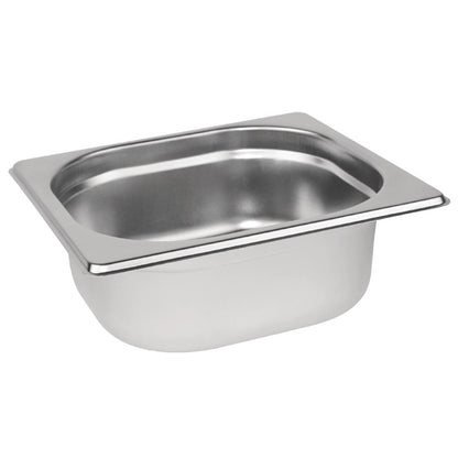 6 x Vogue Stainless Steel 1/6 Gastronorm Tray